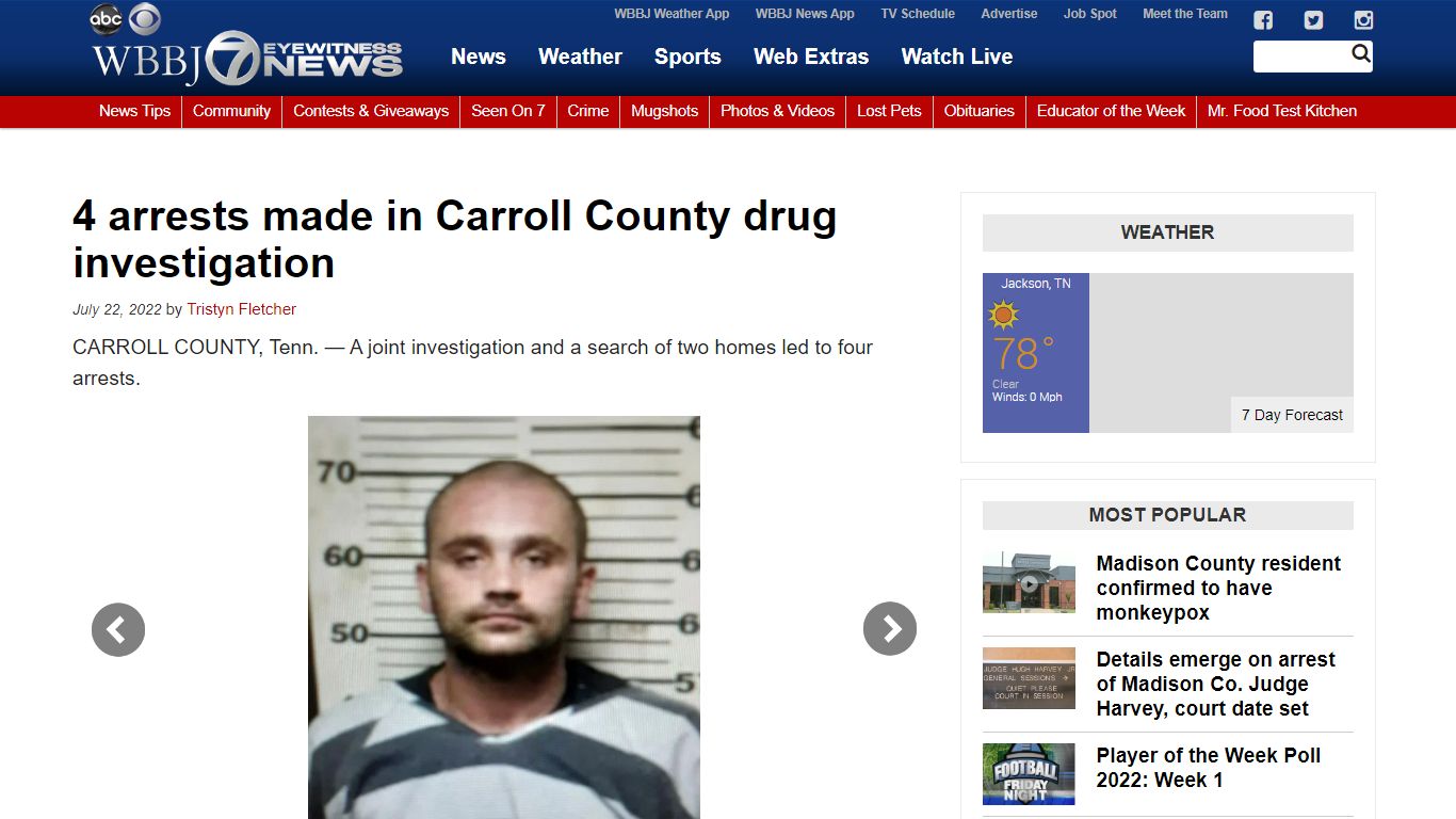 4 arrests made in Carroll County drug investigation - WBBJ TV