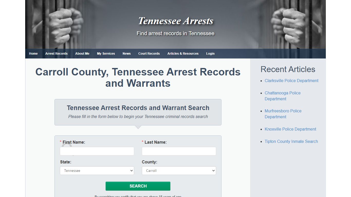 Carroll County, Tennessee Arrest Records and Warrants